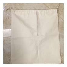 Balck cotton material with white word Laundry Bag